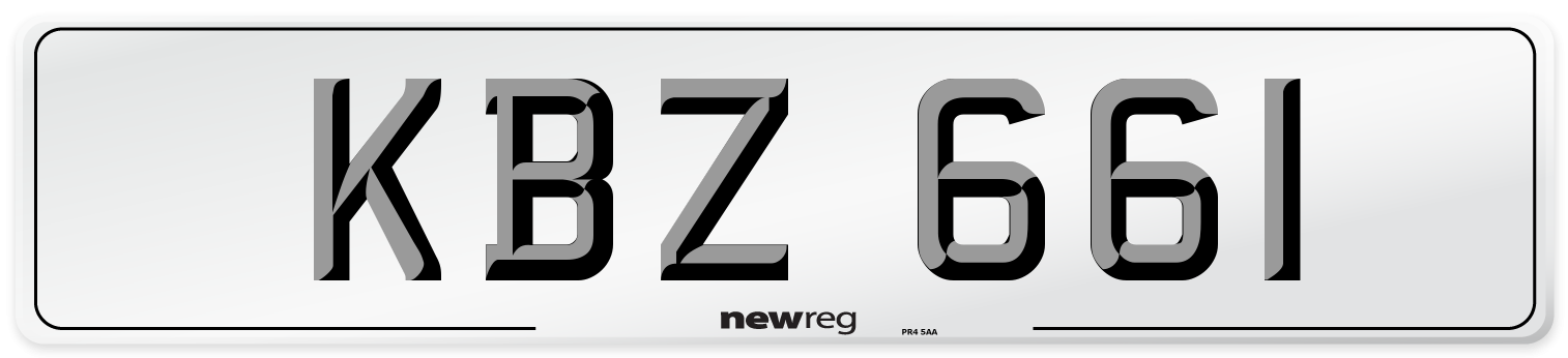 KBZ 661 Number Plate from New Reg